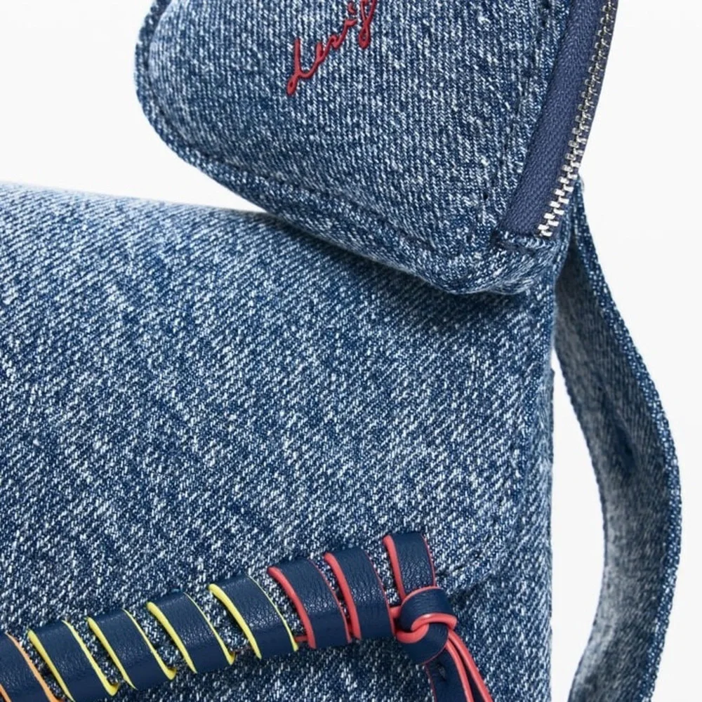 NWT Desigual Blue Denim Shoulder Bag and Heart Coin Pouch 2026 collection 🌱 - Picture 6 of 16